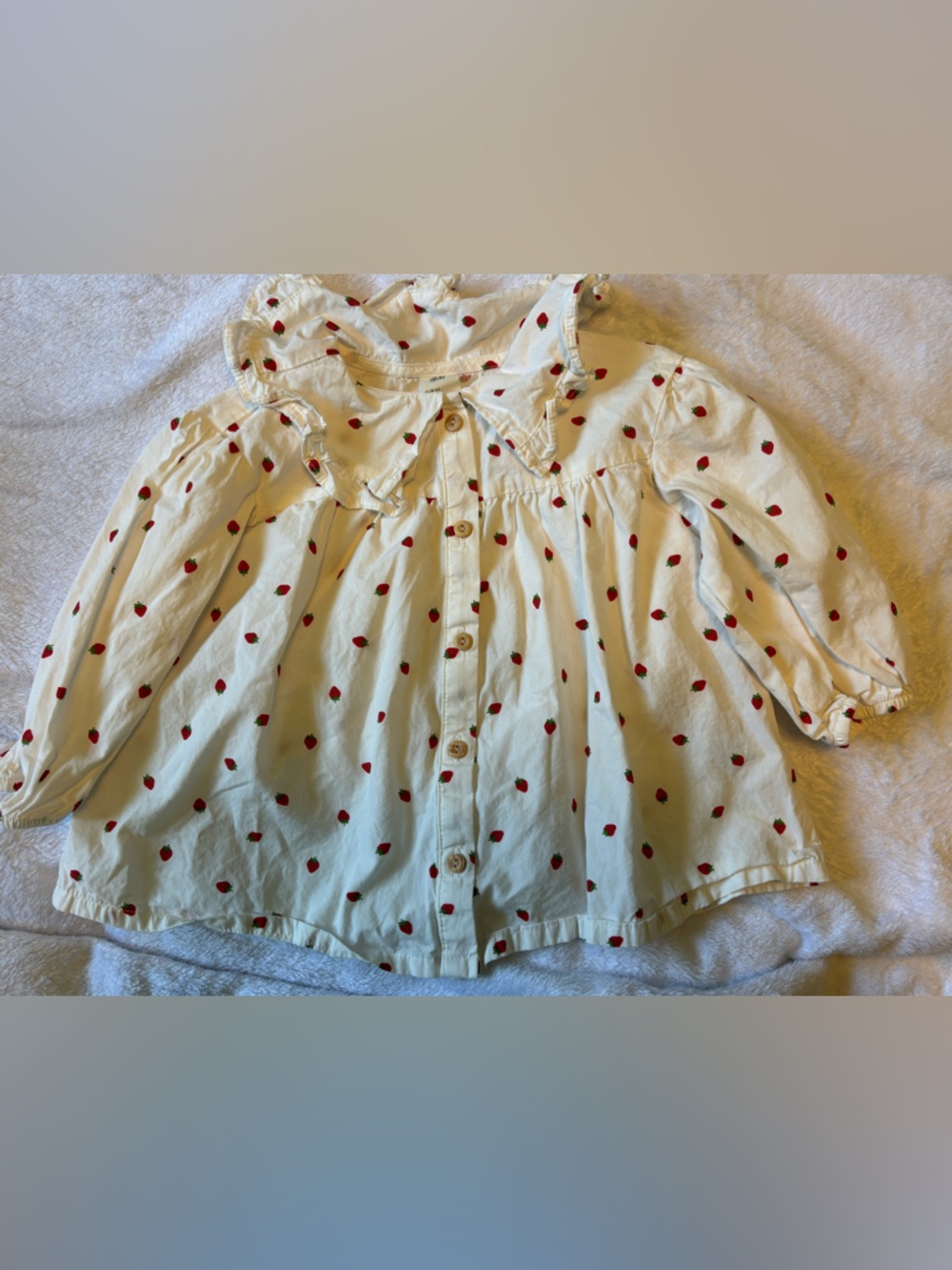 Cotton strawberry blouse